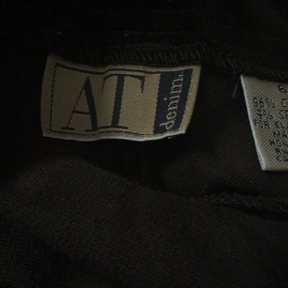 Brown velvet denim with spandex.  AT denim .